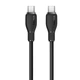 Кабель Baseus Pudding Series Fast Charging Type-C to Type-C 100W (1.2m) Black - зображення 1
