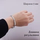 Серебряный браслет женский широкий с накладками сердца на цепочке регулируемый размер 17 - 20 см черненый 44бчу/17-20 - изображение 2