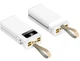 Портативний повербанк Power Bank Fast Charge 40000 mAh із вбудованими кабелями Білий - зображення 4