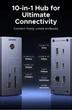 Док-станция 10 in 1 UGREEN CM923 M.2 NVMe SSD HDMI 4K@60Hz, USB-C/A 10Gbps, PD 100W, SD/TF для MacBook, Mac mini M4, ноутбуков Windows, iPad Pro Grey (55735) - изображение 9
