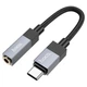 Адаптер переходник Hoco UPA32C Clever Type-C to AUX 3.5 mm с чипом DAC Grey - изображение 2