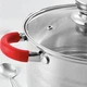 Набор кастрюль со сковородкой T.K.Line, 12 предметов, небольшой сотейник, красный набор посуды, сковородка удобная - изображение 4
