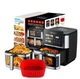 Кухонная мультипечка Zepline, 4200 Вт, 13 л, мощная аэро фритюрница, настольный аэрогриль, аэрогриль с двойным ТЭН - изображение 8
