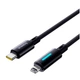 Кабель Baseus Текстильна обплетення Швидка зарядка USB-C Lightning 20W 1м Чорний - зображення 3