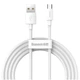 Кабель Baseus Micro USB 2.1A 1.5м білий (2шт.) - зображення 1