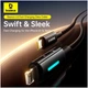 Кабель Baseus Текстильна обплетення Швидка зарядка USB-C Lightning 20W 1м Чорний - зображення 10
