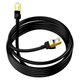 Кабель Hoco US07 чиста мідь плоский Ethernet RJ45 10м чорний - зображення 3