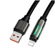 Кабель Hoco U136 Lightning 1.2м силіконовий з підсвічуванням 2.4A чорний для iPhone - зображення 1