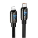 Кабель Hoco U143 Joy PD 27W Type-C/Lightning 1.2м Чорний 2.4A - зображення 3