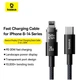 Кабель Baseus текстильна оплетка 20W для iPhone та Type-C чорний 2м - зображення 10