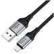 Кабель Hoco X102 текстильна оплетка Micro USB чорний 1.3 м - зображення 6
