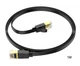Кабель Hoco US07 из чистой меди плоский Ethernet RJ45 1м черный - изображение 2