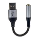 Адаптер Hoco LS36 USB к 3.5mm черный внешний звуковой кардридер - изображение 1