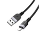 Кабель Hoco X109 силіконовий для iPhone Lightning чорний 1м - зображення 5