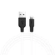 Кабель Hoco X21 Plus силіконовий Lightning 1м для iPhone Чорний з білим - зображення 1
