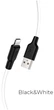 Кабель Hoco X21 Plus силіконовий Lightning 1м для iPhone Чорний з білим - зображення 6
