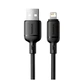Кабель Baseus Silky Series 2.4A Lightning для iPhone 1м чорний - зображення 1