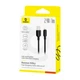 Кабель Baseus Silky Series 2.4A Lightning для iPhone 1м чорний - зображення 2