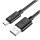 Кабель Hoco X88 Micro USB 2.4A с пластиковой оплеткой черный 1м - изображение 9