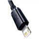 Кабель Baseus Crystal Shine 2м Lightning 2.4A для iPhone Чорний - зображення 4