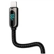 Кабель Baseus USB Type-C 66W швидка зарядка 1м чорний - зображення 4