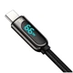 Кабель Baseus USB Type-C 66W швидка зарядка 1м чорний - зображення 5