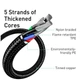 Кабель Baseus USB Type-C 66W швидка зарядка 1м чорний - зображення 8