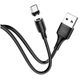 Кабель Hoco X52 Sereno магнітний Micro USB 2.4A силікон чорний - зображення 7