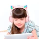 Наушники Bluetooth Hoco W27 Cat Ear беспроводные для музыки и звонков с подсветкой розовые 5 часов воспроизведения - изображение 7
