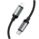 Кабель Hoco X117 Lightning текстильная оплётка 27W для iPhone черный - изображение 3