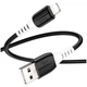 Кабель Hoco X82 силіконовий Lightning 2.4A для iPhone чорний - зображення 1