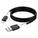 Кабель Hoco X82 силіконовий Lightning 2.4A для iPhone чорний - зображення 3