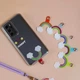 Шнурок на шею Rainbow для удостоверений и ключей цвет лаванда легкий и прочный для повседневного использования - зображення 2