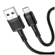 Кабель Hoco X83 Micro USB 2.4A Чорний 1м - зображення 4
