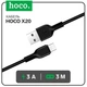 Кабель Hoco X20 Flash Type-C 2.4A 3 метра черный - изображение 8