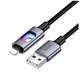 Кабель Hoco U144 Lightning 1.2м 2.4A чорний для iPhone із захистом від перегинів - зображення 1