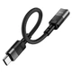 Кабель Hoco U107 текстильний Type-C male Lightning female 0.1м чорний - зображення 5