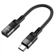 Кабель Hoco U107 текстильний Type-C male Lightning female 0.1м чорний - зображення 6