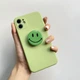 Popsocket держатель для телефона с функцией подставки зеленый смайлик для молодежи удобный и прочный - изображение 2