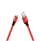 Кабель Hoco X14 Lightning 1м для iPhone красный и черный - изображение 5