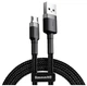 Кабель Baseus Micro USB 2.4A 0.5M сірий та чорний - зображення 1