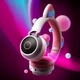 Наушники Bluetooth Hoco W27 Cat Ear беспроводные для музыки и звонков с подсветкой розовые 5 часов воспроизведения - изображение 6