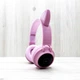 Наушники Bluetooth Hoco W27 Cat Ear беспроводные для музыки и звонков с подсветкой розовые 5 часов воспроизведения - изображение 4