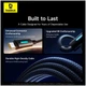 Кабель Baseus USB-C 100W текстильная оплётка для быстрой зарядки 2м белый - изображение 10