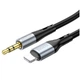 Кабель Hoco UPA22 силіконовий для Lightning та 3.5mm чорний - зображення 4