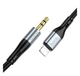 Кабель Hoco UPA22 силіконовий для Lightning та 3.5mm чорний - зображення 6