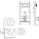 Інсталяція для унітазу Imprese i Frame i1210 3 в 1 + унітаз Imprese Dobry Twist з сидінням Slim soft close (c06802203+i1210) - изображение 4
