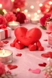 Фигурка Сердечко Romantic Sitting Buddy 12 См Красный 3D-Печать - изображение 2