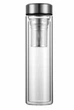 Скляна термопляшка Kamille KM-9021 450 мл із заварником для чаю - зображення 1