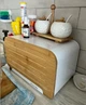 Хлебница Kamille KM-1107 сталь и бамбук 35×20×21,5 см белая - изображение 9